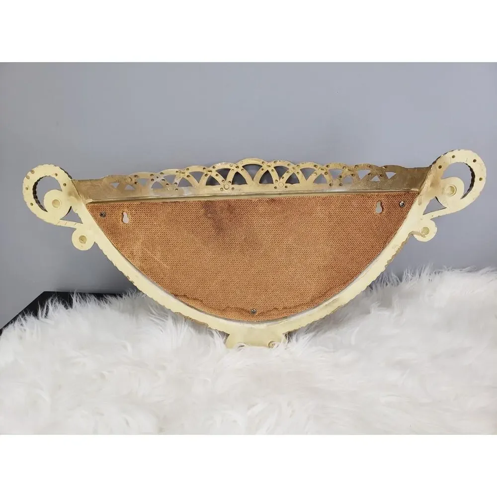 Burwood Vintage Wall‎ Pocket Hanging Planter Wall Faux Wicker Hollywood Regency